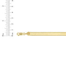 Load image into Gallery viewer, 10k Yellow Gold 7mm Super Flexible Silky Herringbone Chain Bracelet
