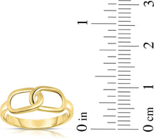 Load image into Gallery viewer, 10k Yellow Gold Interlocked Link Women's Ring

