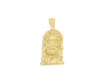 Load image into Gallery viewer, 10k Yellow Gold Face of Jesus Christ Religious Pendant
