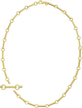 Load image into Gallery viewer, Italian 14k Yellow Gold 6.1mm Long Bar Link Chain Necklace, 18 Inch
