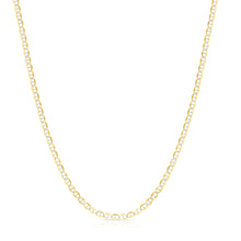 Load image into Gallery viewer, 10k Yellow Gold and White Gold 4mm Two-Tone Solid Mariner Link Chain Necklace
