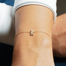 Load image into Gallery viewer, 14k Yellow Gold Polished Boy Charm Bracelet, 6.5" - 7.5 Inch
