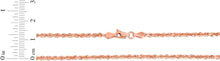 Load image into Gallery viewer, 14k Rose Gold 2.5mm Solid Rope Chain Diamond Cut Necklace
