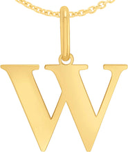 Load image into Gallery viewer, 14k Yellow Gold 0.9&quot; Alphabet Letter A - Z Initial Charm Pendant with optional Extendable Adjustable Chain Necklace
