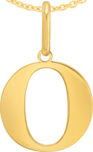 Load image into Gallery viewer, 14k Yellow Gold 0.9&quot; Alphabet Letter A - Z Initial Charm Pendant with optional Extendable Adjustable Chain Necklace
