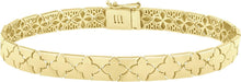 Load image into Gallery viewer, 14k Yellow Gold 6.5mm Clover Flower Link Bracelet, 7 Inch
