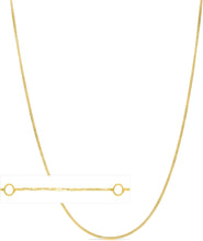 Load image into Gallery viewer, 14k Solid Yellow Gold 0.51mm Double Extendable Box Chain Adjustable Necklace, 16&quot; - 17&quot; - 18 Inch
