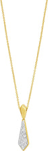 Load image into Gallery viewer, .16cttw Diamond 14k Yellow Gold 20mm Necktie Charm Pendant Adjustable Chain Necklace, 16 Inch-18"
