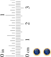 Load image into Gallery viewer, 14k Yellow Gold 5mm Round Birthstone Stud Earrings (Garnet, Amethyst, Aquamarine, White Topaz, Emerald, Moonstone, Ruby, Peridot, Blue Sapphire, Pink Sapphire, Citrine, Sky Blue Topaz)
