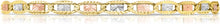 Load image into Gallery viewer, 10k Tri-Color Gold 4.2mm Valentino Link Chain Bracelet or Anklet
