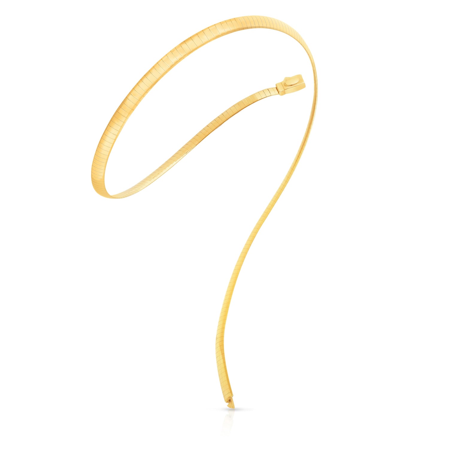 14k White Gold 3mm Classic Omega Chain Necklace