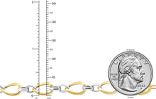 Load image into Gallery viewer, 14k Two-Tone Gold 7.4mm Twisted Oval Link Bracelet, 7.75 Inch
