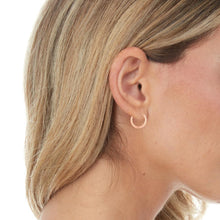 Load image into Gallery viewer, 14k Rose Gold 12mm Thin Polished Huggie Earrings
