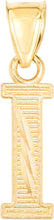 Load image into Gallery viewer, 10k Yellow Gold 0.45&quot; Personalized Lighting Alphabet Letter A - Z Initial Charm Pendant with optional Extendable Chain Necklace
