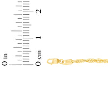 Load image into Gallery viewer, 10k Yellow Gold 2.1mm Solid Spiral Rope Multi Diamond Cut Chain Necklace
