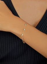 Load image into Gallery viewer, 14k Yellow Gold 3mm Bead Bar Link Bracelet, Adjustable 6" - 8.5 Inch
