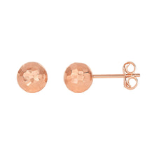 Load image into Gallery viewer, 14K Yellow Gold 5mm Crystal Cut Post Earring
