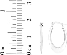Load image into Gallery viewer, 14k Yellow Gold 19mm Graduated Oval Back to Back Hoop Earrings
