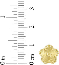 Load image into Gallery viewer, 14k Yellow Gold 10.6mm x 11mm Radiating Textured Daisy Earrings
