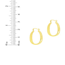 Load image into Gallery viewer, 14k Yellow Gold 22mm Oval Back to Back Hoop Earrings
