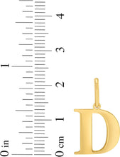 Load image into Gallery viewer, 14k Yellow Gold 0.9&quot; Alphabet Letter A - Z Initial Charm Pendant with optional Extendable Adjustable Chain Necklace
