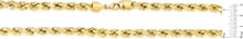 Load image into Gallery viewer, 10k Yellow Gold 8mm Diamond Cut Hollow Rope Chain Necklace
