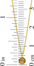 Load image into Gallery viewer, 14k Yellow Gold 4mm Birthstone Charm Pendant Chain Necklace, 16"-18" (Garnet Amethyst Aquamarine White Topaz Emerald Moonstone Ruby Peridot Blue Sapphire Pink Sapphire Citrine Sky Blue Topaz)
