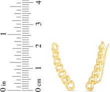 Load image into Gallery viewer, 14k Yellow Gold 22mm Climber Curb Earrings
