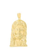 Load image into Gallery viewer, 10k Yellow Gold Face of Jesus Christ Religious Pendant
