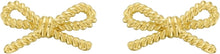 Load image into Gallery viewer, 14k Yellow Gold 7mm Rope Bow Earrings
