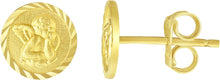 Load image into Gallery viewer, 14k Yellow Gold 8mm Angel Stud Earrings
