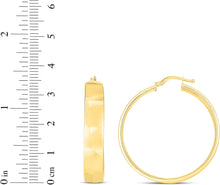 Load image into Gallery viewer, 14k Yellow Gold Small High Polish Domed Wedding Band Hoop Earrings - view 6
