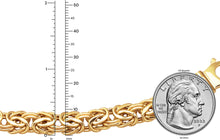 Load image into Gallery viewer, 14k Yellow Gold 9mm Byzantine Link Bracelet, 7.25 Inch or 8 Inch

