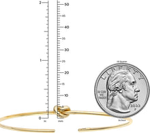 Load image into Gallery viewer, Italian 14k Yellow Gold 5.5mm Love Knot Open Cuff Bangle Bracelet
