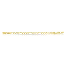 Load image into Gallery viewer, 14k Yellow Gold 2mm Solid Figaro Chain Bracelet

