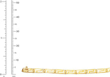 Load image into Gallery viewer, 14k Yellow Gold 2.7mm Greek Key Link Bracelet, 7.25 Inch
