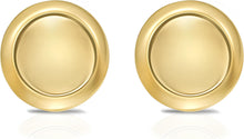 Load image into Gallery viewer, 14k Yellow Gold 16mm Polished Button Stud Earrings
