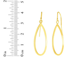 Load image into Gallery viewer, 14k Yellow Gold 41mm Graduated Open Oval Dangle Earrings
