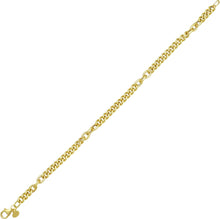 Load image into Gallery viewer, Italian 14k Yellow Gold 4.2mm Small Paperclip &amp; Curb Link Bracelet, 7 Inch
