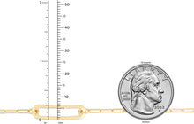 Load image into Gallery viewer, 14k Yellow Gold 6.4mm Paperclip Bar 2mm Link Bracelet, 7 Inch

