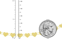 Load image into Gallery viewer, 14k Yellow Gold 5mm Mirror Heart Link Bracelet, 7 Inch
