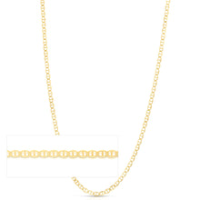 Load image into Gallery viewer, 10k Yellow Gold 2.5mm Solid Mariner Link Chain Necklace
