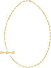 Load image into Gallery viewer, Italian 14k Yellow Gold Mirror Kite Link Chain Necklace, 18 Inch
