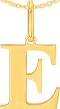 Load image into Gallery viewer, 14k Yellow Gold 0.9&quot; Alphabet Letter A - Z Initial Charm Pendant with optional Extendable Adjustable Chain Necklace
