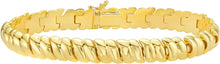 Load image into Gallery viewer, 14k Yellow Gold 8mm Scalloped Swirl Link Bracelet, 7.25 Inch
