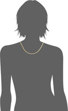 Load image into Gallery viewer, 10k Yellow Gold 2mm Lite Franco Chain Link Necklace, 16", 18", 20", 22", 24" or 26 Inch
