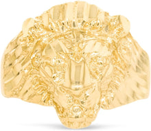 Load image into Gallery viewer, 10k Yellow Gold 18.2mm Panther Lioness Ring, Sizes 4-12.5
