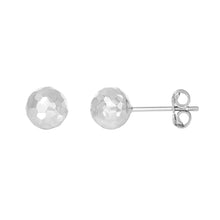 Load image into Gallery viewer, 14K Yellow Gold 5mm Crystal Cut Post Earring

