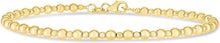 Load image into Gallery viewer, Italian 14k Yellow Gold 2mm Bead &amp; Freshwater Pearl Link Bracelet, 7 Inch
