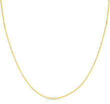Load image into Gallery viewer, 14k Yellow Gold or White Gold or Rose Gold 1.3mm Solid Diamond Cut Cable Chain Necklace
